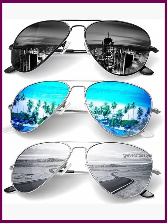 Polarized Aviator Sunglasses with UV Blocking Composite Frame main image 6
